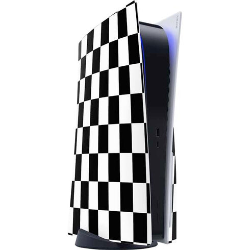 Black and White Checkered PS5 Console Skin