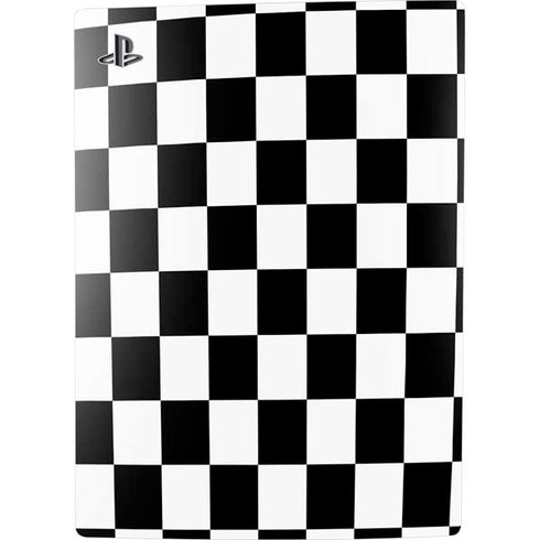 Black and White Checkered PS5 Digital Edition Console Skin