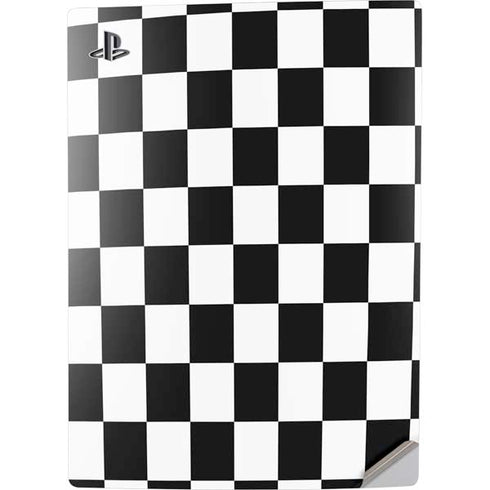 Black and White Checkered PS5 Digital Edition Console Skin