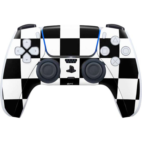 Black and White Checkered PS5 Controller Skin