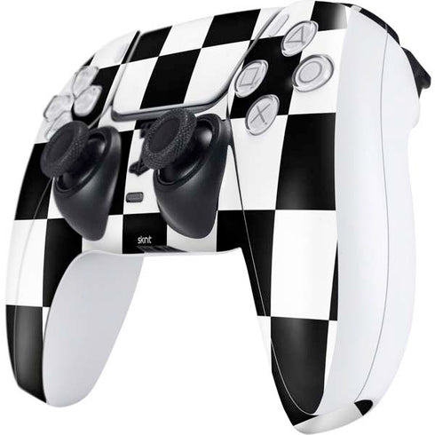 Black and White Checkered PS5 Controller Skin