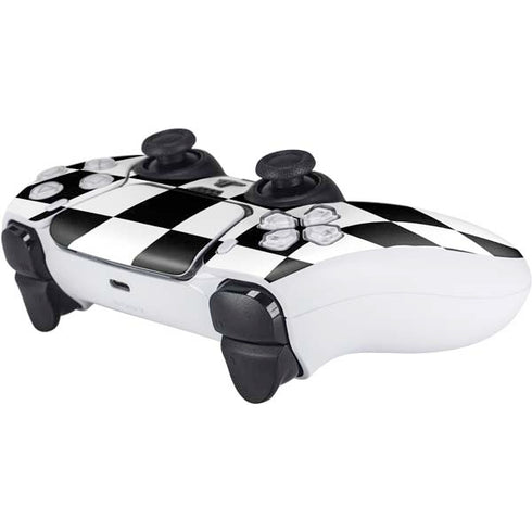 Black and White Checkered PS5 Controller Skin
