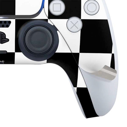 Black and White Checkered PS5 Controller Skin