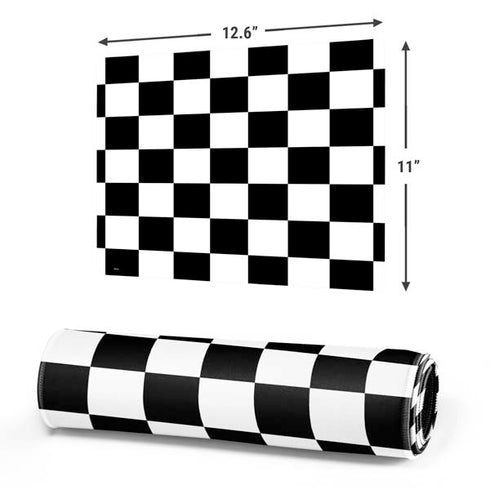 Black and White Checkered Gaming Mouse Pad