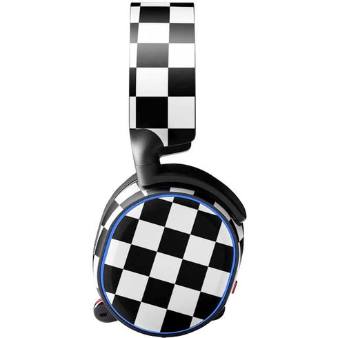 Black and White Checkered SteelSeries Arctis 3 Skin