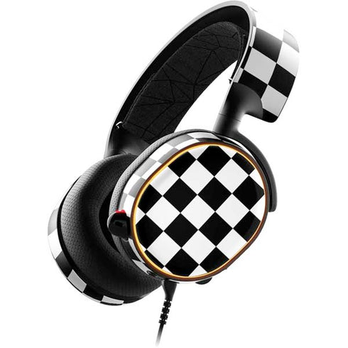 Black and White Checkered SteelSeries Arctis 5 Skin
