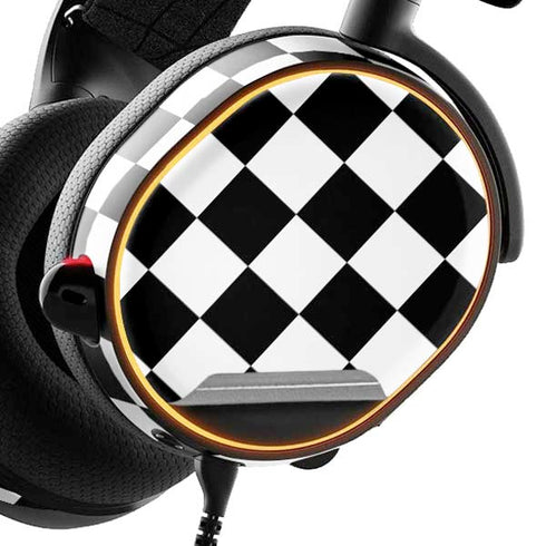 Black and White Checkered SteelSeries Arctis 5 Skin