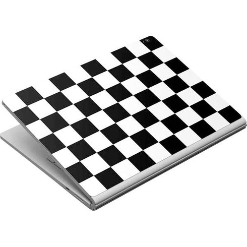 Black and White Checkered Surface Book Skin
