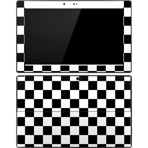 Black and White Checkered Surface Pro Tablet Skin
