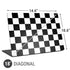 Black and White Checkered Universal Laptop 18in (14.6 x 10.6in) Skin