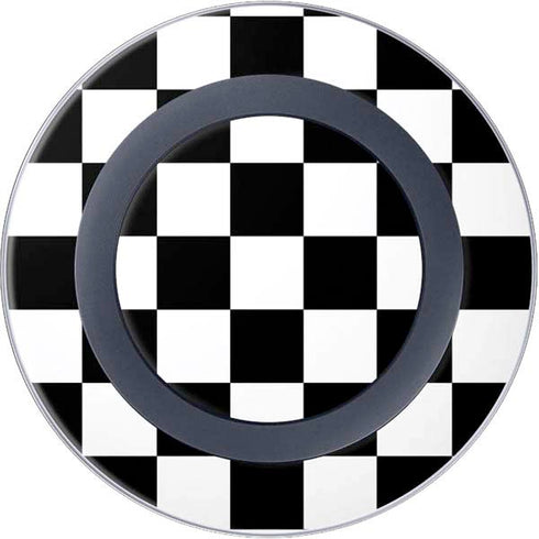 Black and White Checkered Wireless Charger Skin
