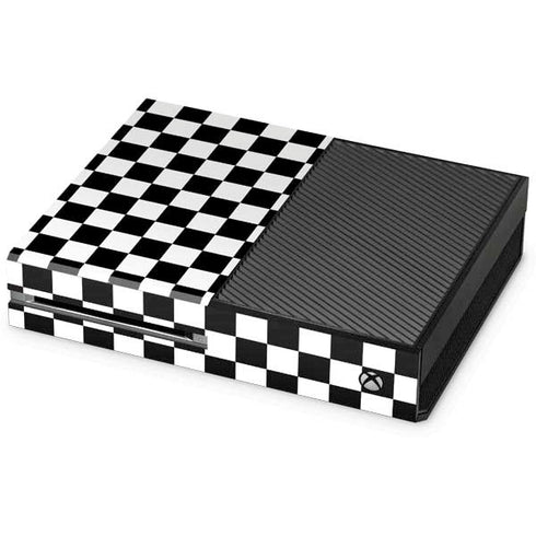 Black and White Checkered Xbox One Console Skin