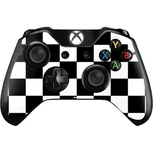 Black and White Checkered Xbox One Controller Skin
