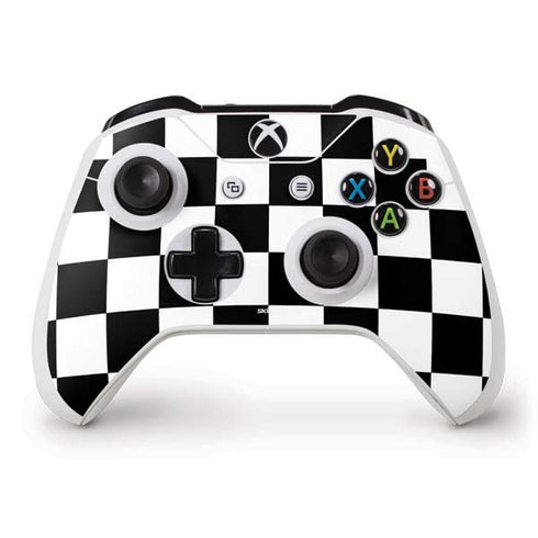 Black and White Checkered Xbox One S Controller Skin