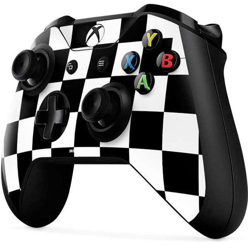 Black and White Checkered Xbox One X Controller Skin