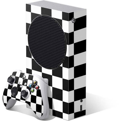 Black and White Checkered Xbox Series S Skins