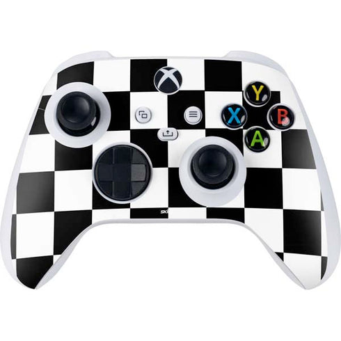 Black and White Checkered Xbox Series S Controller Skin
