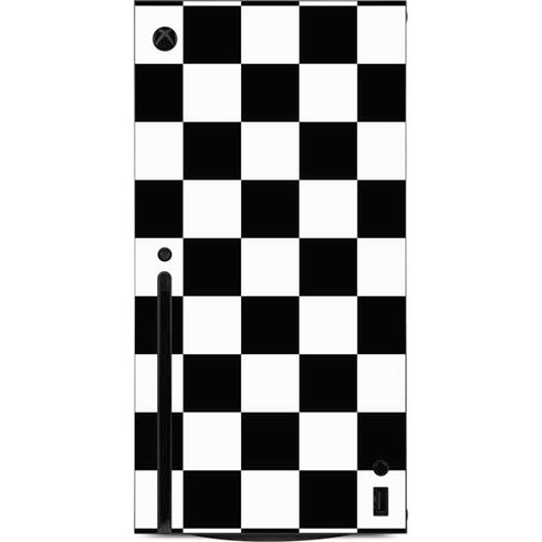 Black and White Checkered Xbox Series X Console Skin