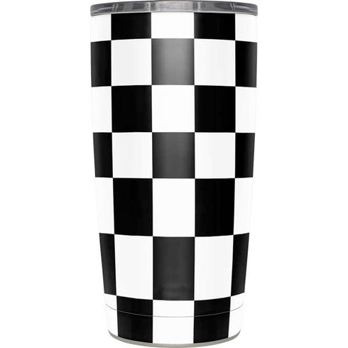 Black and White Checkered Yeti 20oz Tumbler Skin