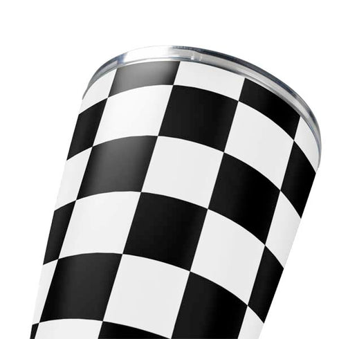 Black and White Checkered Yeti 20oz Tumbler Skin