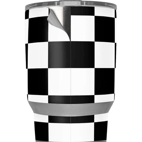 Black and White Checkered Yeti 20oz Tumbler Skin
