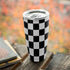 Black and White Checkered Yeti 20oz Tumbler Skin