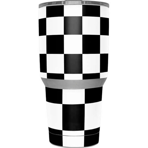 Black and White Checkered Yeti 30oz Rambler Tumbler Skin