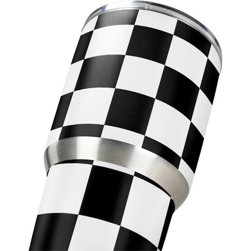 Black and White Checkered Yeti 30oz Rambler Tumbler Skin