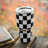 Black and White Checkered Yeti 30oz Rambler Tumbler Skin