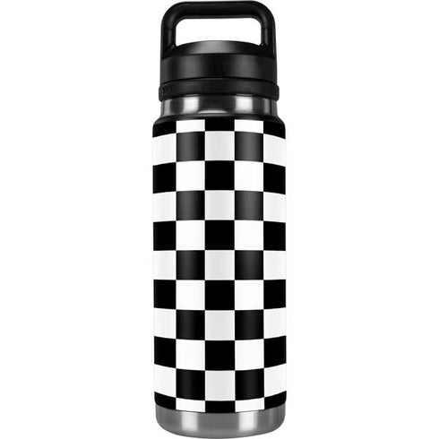 Black and White Checkered YETI Rambler 26oz Bottle Skin