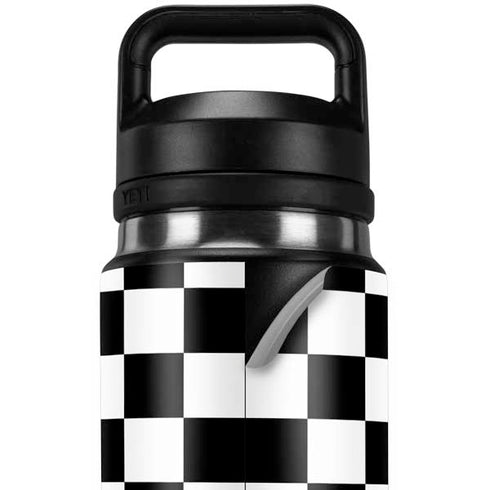 Black and White Checkered YETI Rambler 26oz Bottle Skin