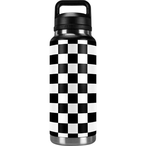 Black and White Checkered YETI Rambler 36oz Bottle Skin