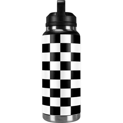 Black and White Checkered YETI Rambler 36oz Bottle Skin