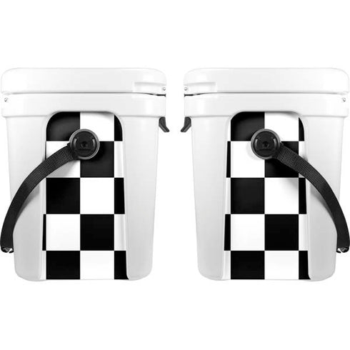 Black and White Checkered YETI Roadie 24 Hard Cooler Skin