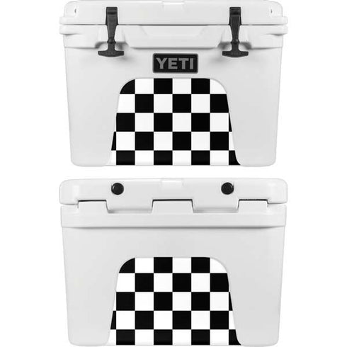 Black and White Checkered YETI Tundra 35 Hard Cooler Skin