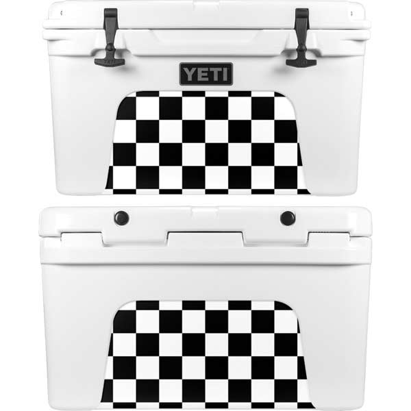 Black and White Checkered YETI Tundra 45 Hard Cooler Skin