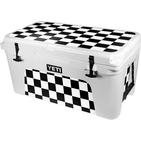 Black and White Checkered YETI Tundra 65 Hard Cooler Skin