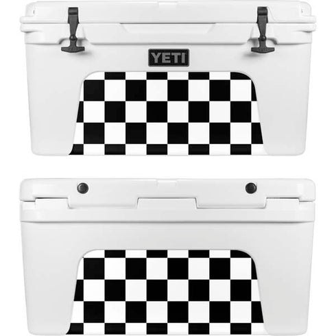 Black and White Checkered YETI Tundra 75 Hard Cooler Skin