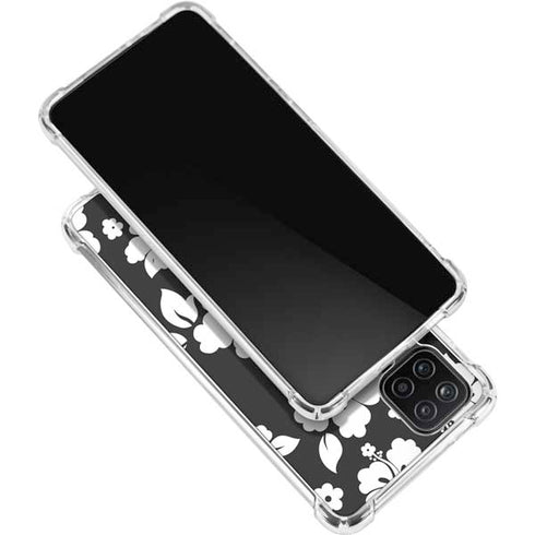 Black and White Galaxy A12 Clear Case