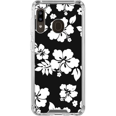 Black and White Galaxy A30 Clear Case