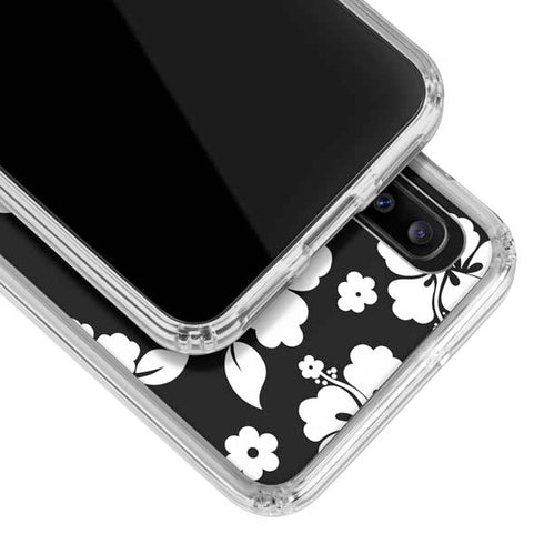 Black and White Galaxy A30 Clear Case