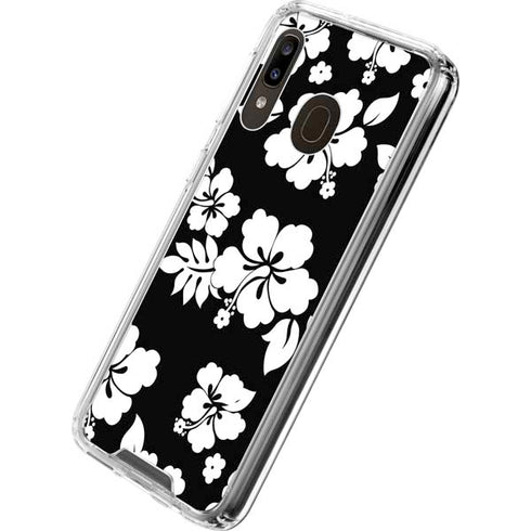 Black and White Galaxy A30 Clear Case