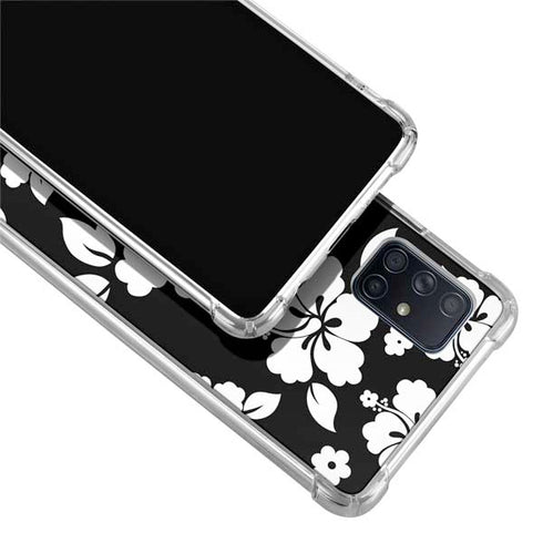 Black and White Galaxy A71 5G Clear Case