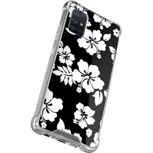 Black and White Galaxy A71 5G Clear Case