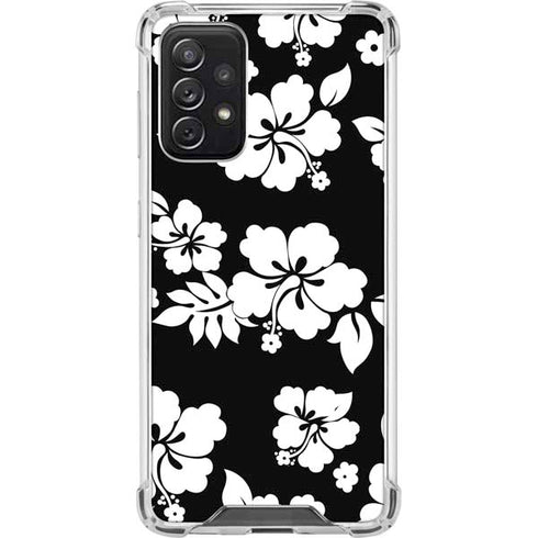 Black and White Galaxy A72 5G Clear Case