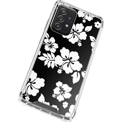 Black and White Galaxy A72 5G Clear Case