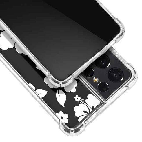 Black and White Galaxy S21 Ultra 5G Clear Case