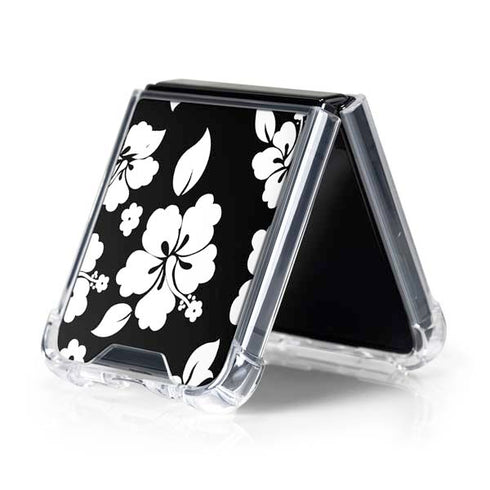 Black and White Galaxy Z Flip5 5G Clear Case