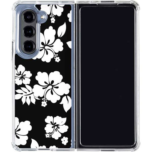Black and White Galaxy Z Fold5 5G Clear Case