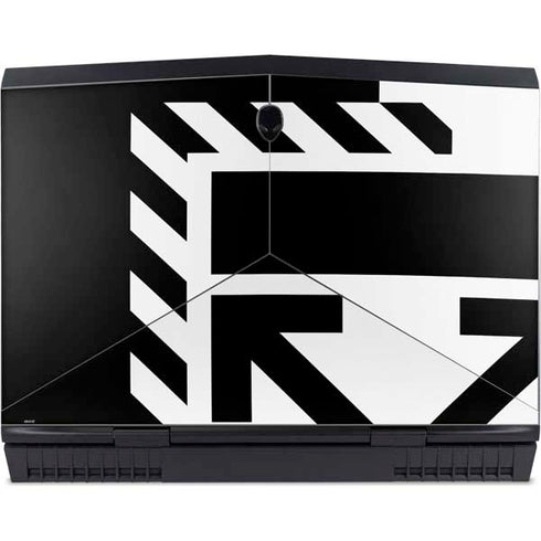 Black and White Geometric Shapes Dell Alienware Skin